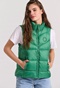 FUNKY BUDDHA-Γυναικείο αμάνικο μπουφάν FUNKY BUDDHA FBL009-100-01 πράσινο