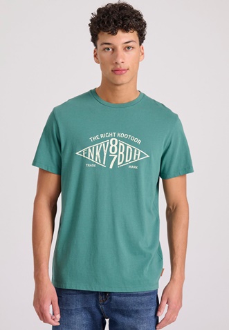 FUNKY BUDDHA-Ανδρικό t-shirt FUNKY BUDDHA FBM009-098-04 πράσινο