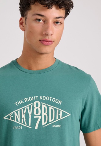 FUNKY BUDDHA-Ανδρικό t-shirt FUNKY BUDDHA FBM009-098-04 πράσινο