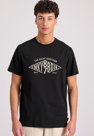 FUNKY BUDDHA-Ανδρικό t-shirt FUNKY BUDDHA FBM009-098-04 μαύρο