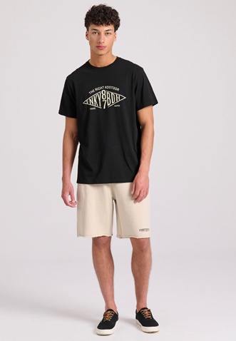 FUNKY BUDDHA-Ανδρικό t-shirt FUNKY BUDDHA FBM009-098-04 μαύρο