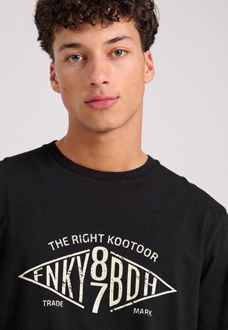FUNKY BUDDHA-Ανδρικό t-shirt FUNKY BUDDHA FBM009-098-04 μαύρο