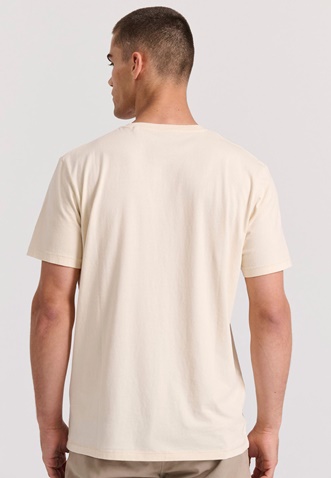 FUNKY BUDDHA-Ανδρικό t-shirt FUNKY BUDDHA FBM009-043-04 εκρού 