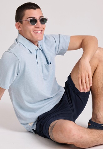 FUNKY BUDDHA-Ανδρική chino βερμούδα FUNKY BUDDHA FBM009-012-03 μπλε 
