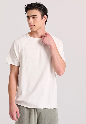 FUNKY BUDDHA-Ανδρικό t-shirt FUNKY BUDDHA FBM009-008-04 λευκό