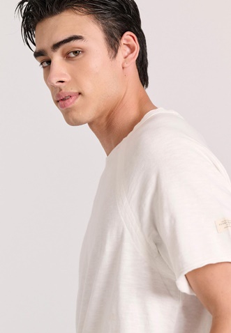 FUNKY BUDDHA-Ανδρικό t-shirt FUNKY BUDDHA FBM009-008-04 λευκό