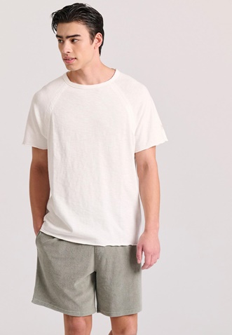 FUNKY BUDDHA-Ανδρικό t-shirt FUNKY BUDDHA FBM009-008-04 λευκό