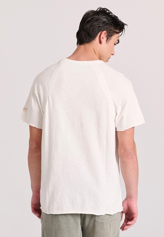FUNKY BUDDHA-Ανδρικό t-shirt FUNKY BUDDHA FBM009-008-04 λευκό
