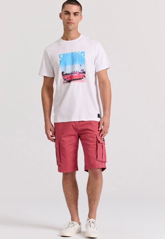 FUNKY BUDDHA-Ανδρικό t-shirt FUNKY BUDDHA λευκό 