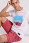 FUNKY BUDDHA-Ανδρικό t-shirt FUNKY BUDDHA λευκό 