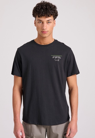 FUNKY BUDDHA-Ανδρικό t-shirt FUNKY BUDDHA FBM009-308-04 μαύρο 