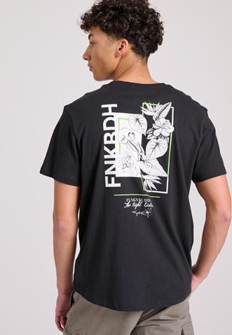 FUNKY BUDDHA-Ανδρικό t-shirt FUNKY BUDDHA FBM009-308-04 μαύρο 