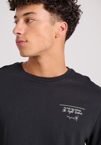 FUNKY BUDDHA-Ανδρικό t-shirt FUNKY BUDDHA FBM009-308-04 μαύρο 