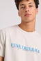 FUNKY BUDDHA-Ανδρικό t-shirt FUNKY BUDDHA FBM009-095-04 γκρι