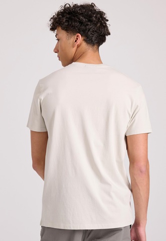 FUNKY BUDDHA-Ανδρικό t-shirt FUNKY BUDDHA FBM009-095-04 γκρι
