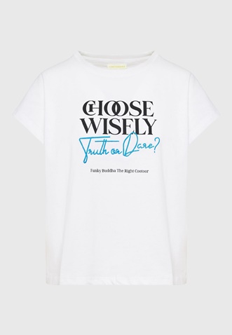 FUNKY BUDDHA-Γυναικείο t-shirt FUNKY BUDDHA FBL009-111-04 λευκό