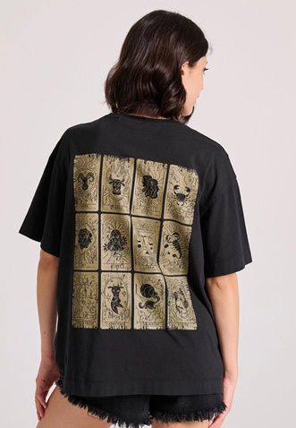 FUNKY BUDDHA-Γυναικείο t-shirt FUNKY BUDDHA FBL009-167-04 μαύρο 