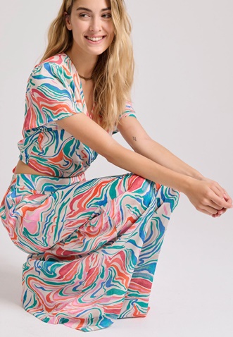 FUNKY BUDDHA-Γυναικεία παντελόνα FUNKY BUDDHA FBL009-123-02 εμπριμέ