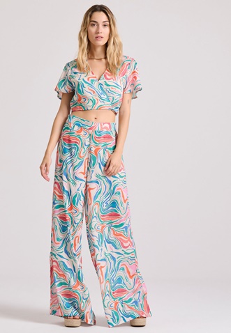 FUNKY BUDDHA-Γυναικεία παντελόνα FUNKY BUDDHA FBL009-123-02 εμπριμέ
