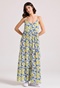 FUNKY BUDDHA-Γυναικείο maxi φόρεμα FUNKY BUDDHA FBL009-123-13 εμπριμέ