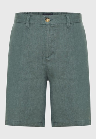 FUNKY BUDDHA-Ανδρική λινή chino βερμούδα FUNKY BUDDHA  FBM009-009-03  πράσινη 