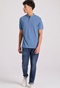 FUNKY BUDDHA-Ανδρική polo μπλούζα FUNKY BUDDHA FBM009-008-11 γαλάζια 