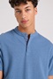 FUNKY BUDDHA-Ανδρική polo μπλούζα FUNKY BUDDHA FBM009-008-11 γαλάζια 