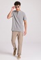 FUNKY BUDDHA-Ανδρική polo μπλούζα FUNKY BUDDHA FBM009-008-11 γκρι 