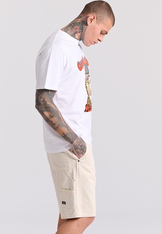 FUNKY BUDDHA-Ανδρική jean βερμούδα FUNKY BUDDHA FBM009-083-03 εκρού 