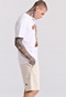 FUNKY BUDDHA-Ανδρική jean βερμούδα FUNKY BUDDHA FBM009-083-03 εκρού 