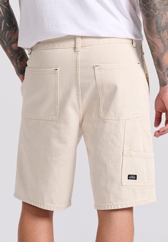 FUNKY BUDDHA-Ανδρική jean βερμούδα FUNKY BUDDHA FBM009-083-03 εκρού 