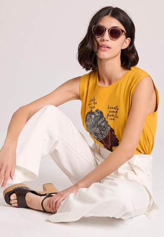 FUNKY BUDDHA-Γυναικεία τζιν παντελόνι FUNKY BUDDHA FBL009-166-02 λευκό