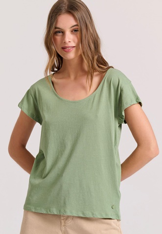 FUNKY BUDDHA-Γυναικείο t-shirt  FUNKY BUDDHA FBL009-105-04 πράσινο