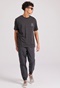 FUNKY BUDDHA-Ανδρικό chino παντελόνι FUNKY BUDDHA Garment dyed FBM009-013-02 γκρι