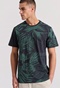 FUNKY BUDDHA-Ανδρικό t-shirt FUNKY BUDDHA FBM009-315-04 μαύρο πράσινο