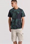 FUNKY BUDDHA-Ανδρικό t-shirt FUNKY BUDDHA FBM009-315-04 μαύρο πράσινο