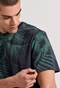 FUNKY BUDDHA-Ανδρικό t-shirt FUNKY BUDDHA FBM009-315-04 μαύρο πράσινο