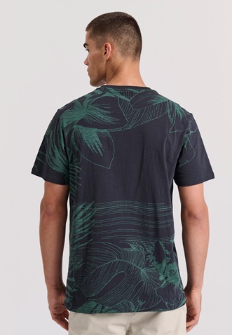FUNKY BUDDHA-Ανδρικό t-shirt FUNKY BUDDHA FBM009-315-04 μαύρο πράσινο