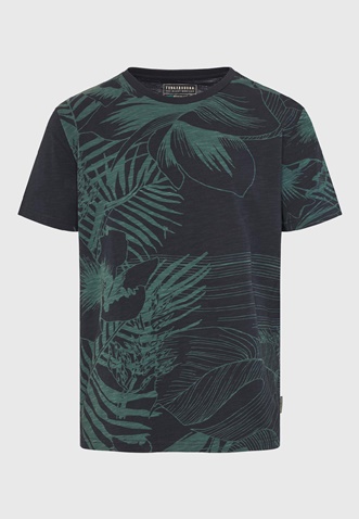 FUNKY BUDDHA-Ανδρικό t-shirt FUNKY BUDDHA FBM009-315-04 μαύρο πράσινο
