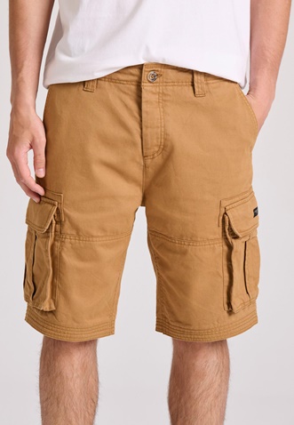 FUNKY BUDDHA-Ανδρική cargo βερμούδα FUNKY BUDDHA FBM009-031-03 καφέ 