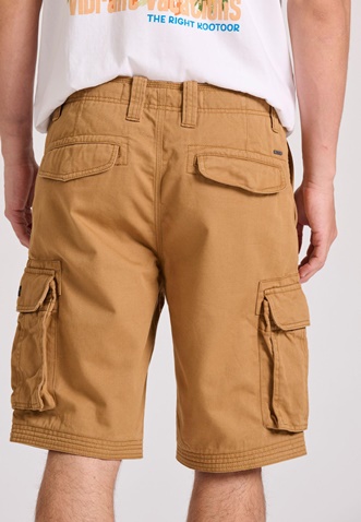 FUNKY BUDDHA-Ανδρική cargo βερμούδα FUNKY BUDDHA FBM009-031-03 καφέ 