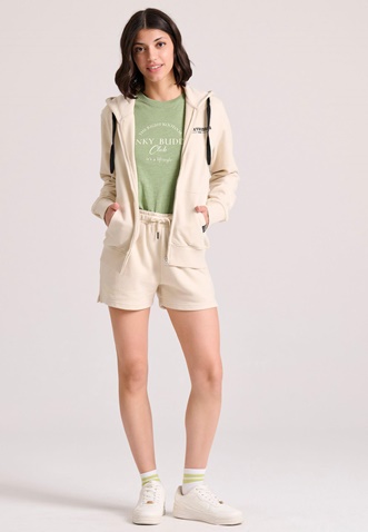 FUNKY BUDDHA-Γυναικείο σορτς FUNKY BUDDHA FBL009-106-03 εκρού 