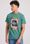 FUNKY BUDDHA-Ανδρικό t-shirt FUNKY BUDDHA FBM009-068-04 πράσινο