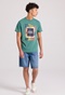 FUNKY BUDDHA-Ανδρικό t-shirt FUNKY BUDDHA FBM009-068-04 πράσινο