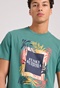 FUNKY BUDDHA-Ανδρικό t-shirt FUNKY BUDDHA FBM009-068-04 πράσινο