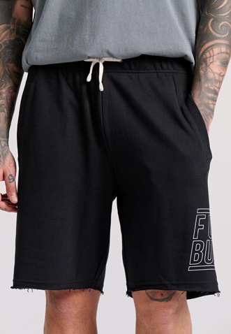 FUNKY BUDDHA-Ανδρική αθλητική βερμούδα FUNKY BUDDHA FBM009-051-03 μαύρη 