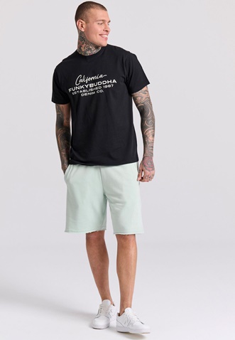 FUNKY BUDDHA-Ανδρική αθλητική βερμούδα FUNKY BUDDHA  FBM009-051-03 βεραμάν