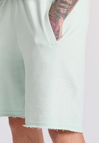 FUNKY BUDDHA-Ανδρική αθλητική βερμούδα FUNKY BUDDHA  FBM009-051-03 βεραμάν