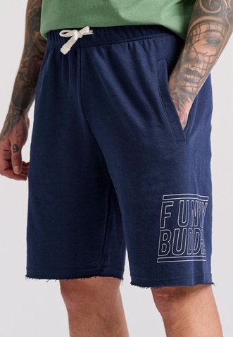 FUNKY BUDDHA-Ανδρική αθλητική βερμούδα FUNKY BUDDHA FBM009-051-03 μπλε