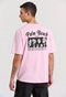 FUNKY BUDDHA-Ανδρικό t-shirt FUNKY BUDDHA FBM009-062-04 ροζ 